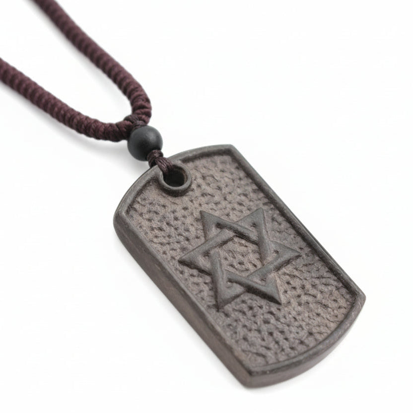 Colar Longo de Madeira Ajustável Estilo Étnico Retrô Artesanal