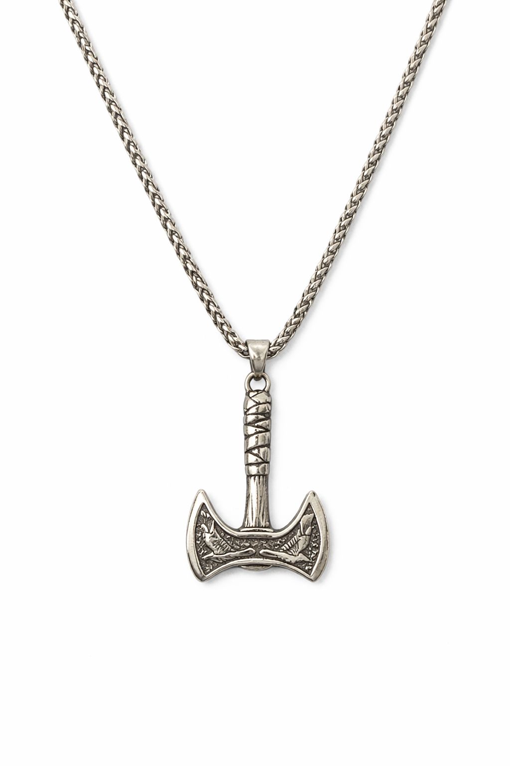 Conjunto em Aço Inoxidável com Pingente Viking