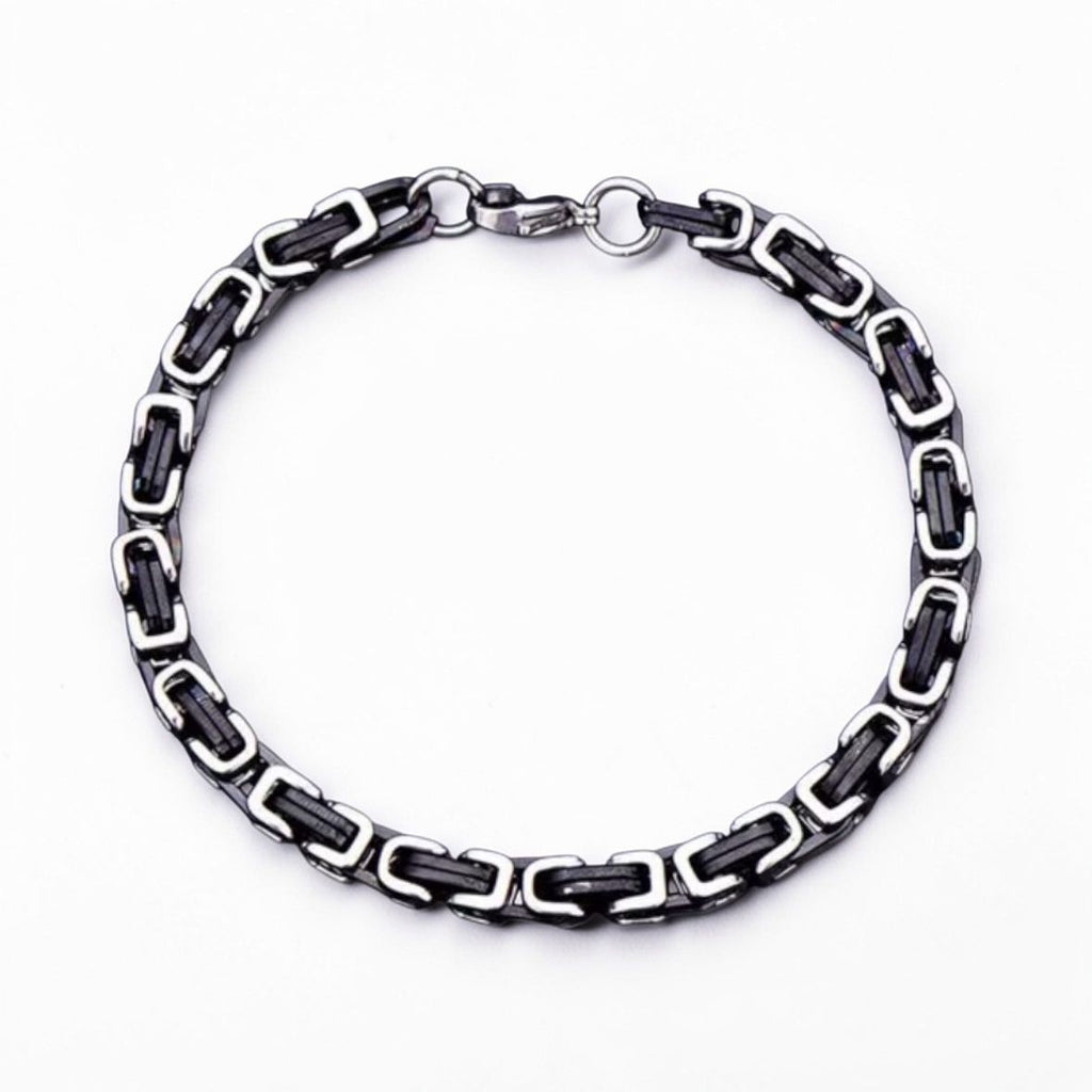 Pulseira Imperial Preta em Aço Inoxidável