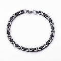 Pulseira Imperial Preta em Aço Inoxidável