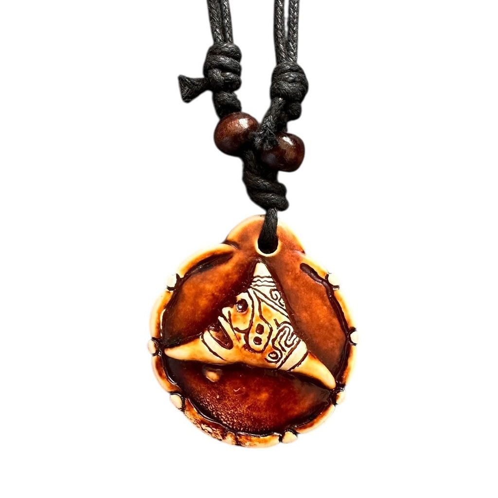 Colar com Pingente Tribal Artesanal em Estilo Étnico com Cordão Ajustável