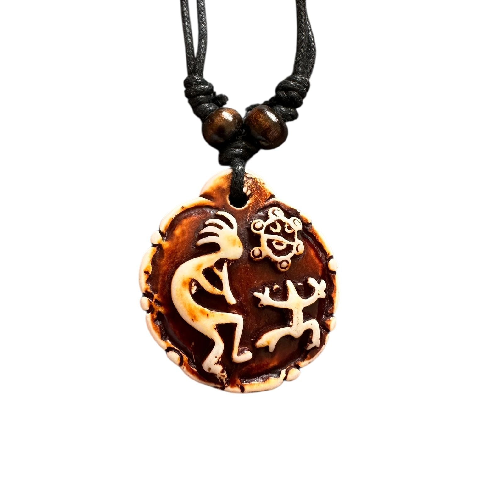 Colar com Pingente Tribal Artesanal em Estilo Étnico com Cordão Ajustável