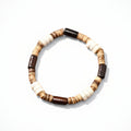 Pulseira de Contas Naturais em Madeira – Estilo Boho Artesanal