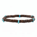Pulseira de Madeira Natural com Detalhes – Estilo Artesanal com Elástico