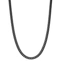 Corrente Grumet Masculina 70cm – Aço Inoxidável Revestido Preto