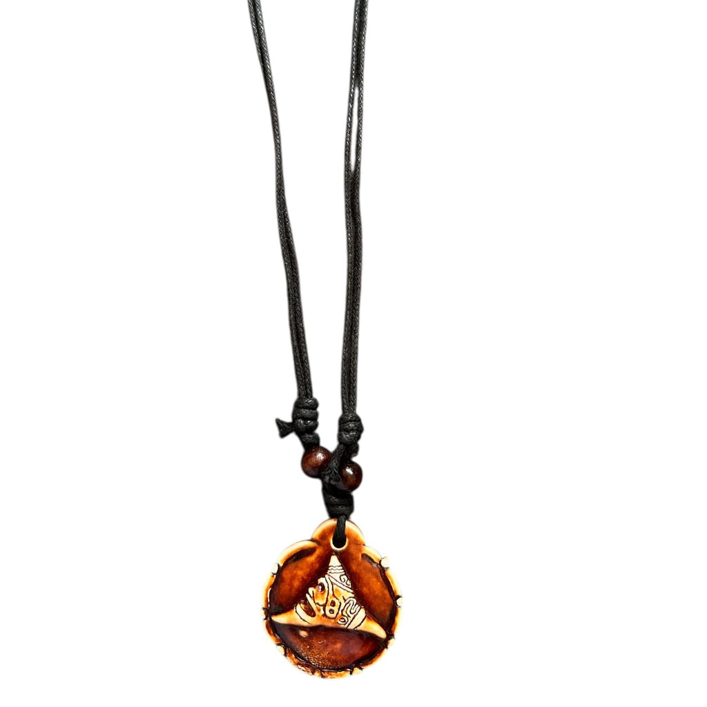 Colar com Pingente Tribal Artesanal em Estilo Étnico com Cordão Ajustável