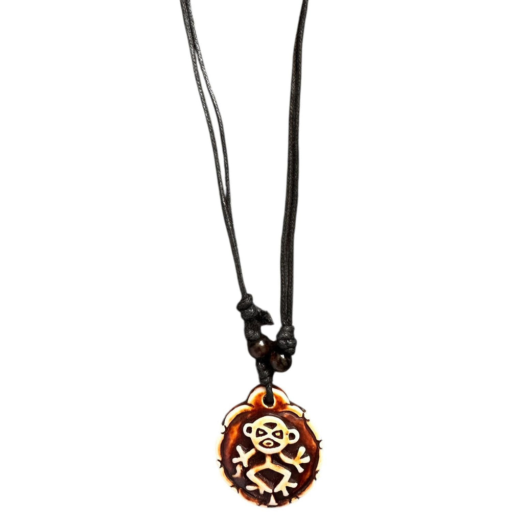 Colar com Pingente Tribal Artesanal em Estilo Étnico com Cordão Ajustável