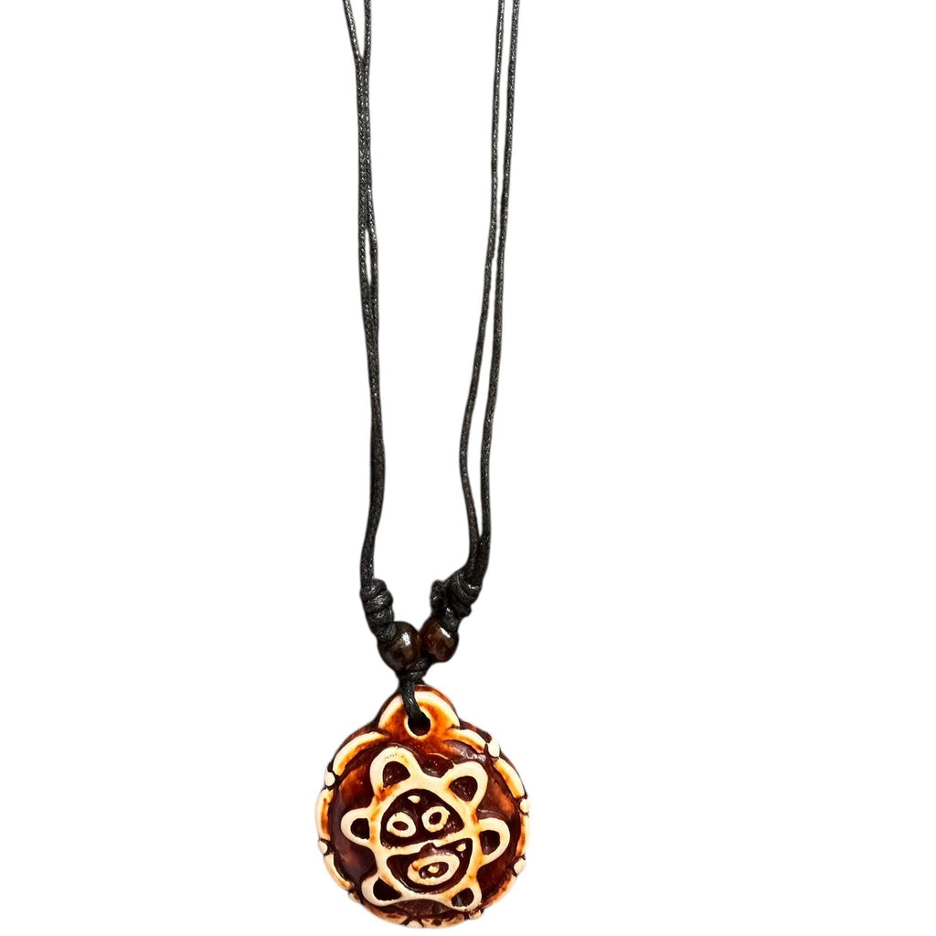 Colar com Pingente Tribal Artesanal em Estilo Étnico com Cordão Ajustável