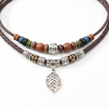 Colar Masculino Tribal com Sementes e Cordão Ajustável