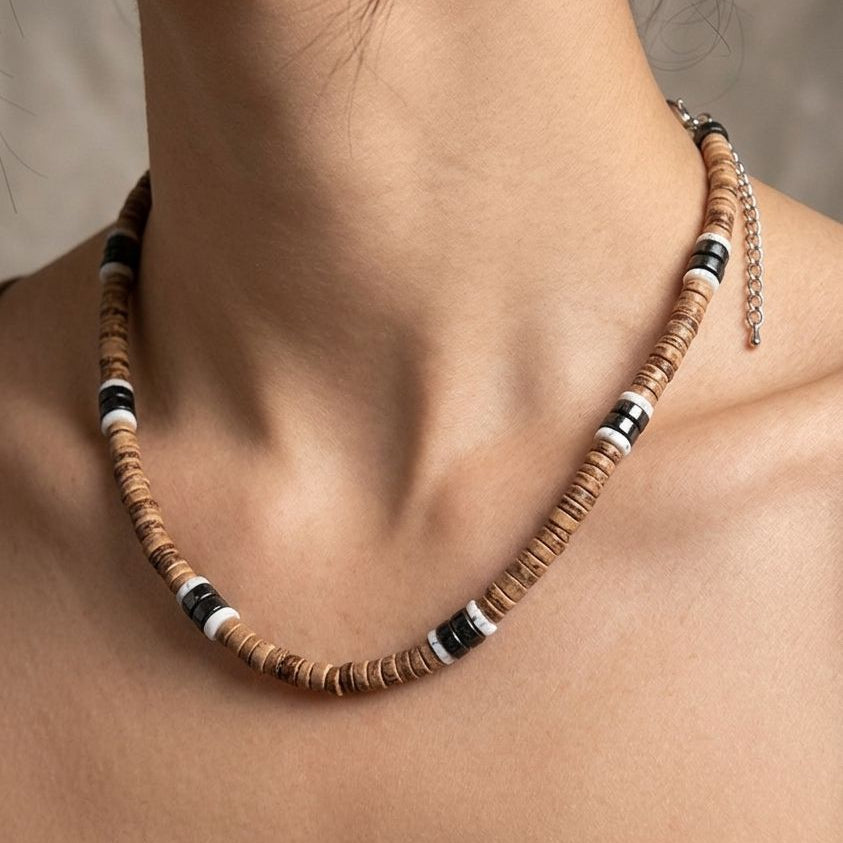 Colar De Madeira Artesanal Estilo Boho