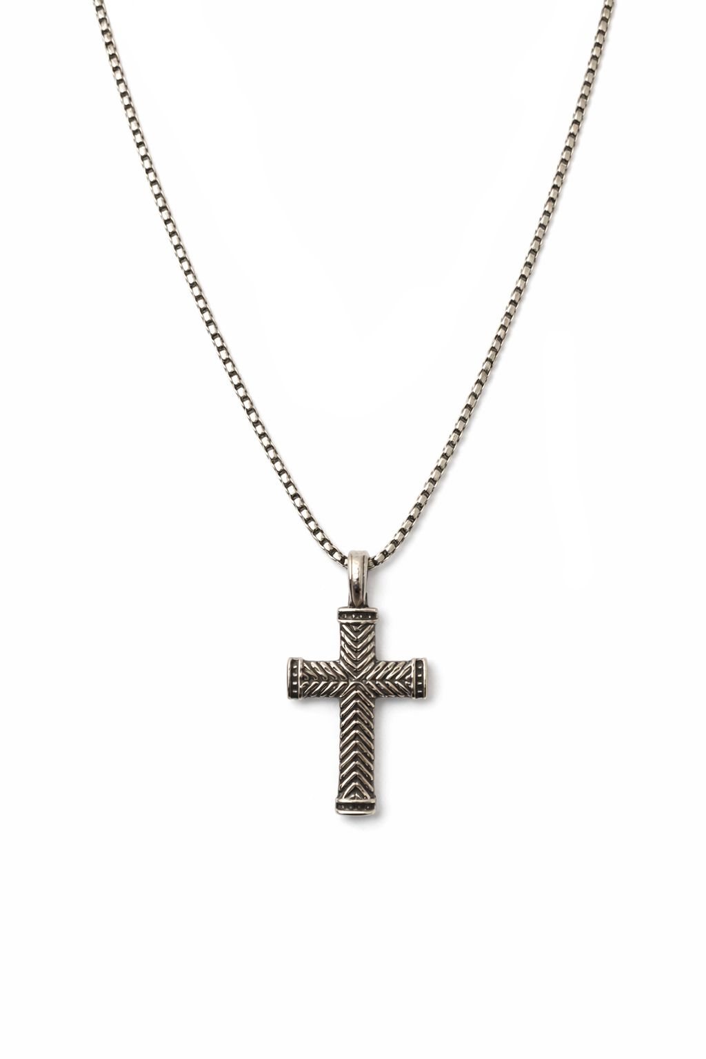 Conjunto de Colar com Cruz em Aço Inoxidável