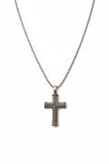 Conjunto de Colar com Cruz em Aço Inoxidável
