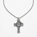 Colar com Pingente de Cruz de Jesus em Aço Inoxidável