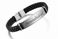 Pulseira de Couro com Placa Personalizável