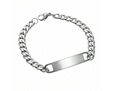 Pulseira com Placa em Aço Inoxidável Personalizável